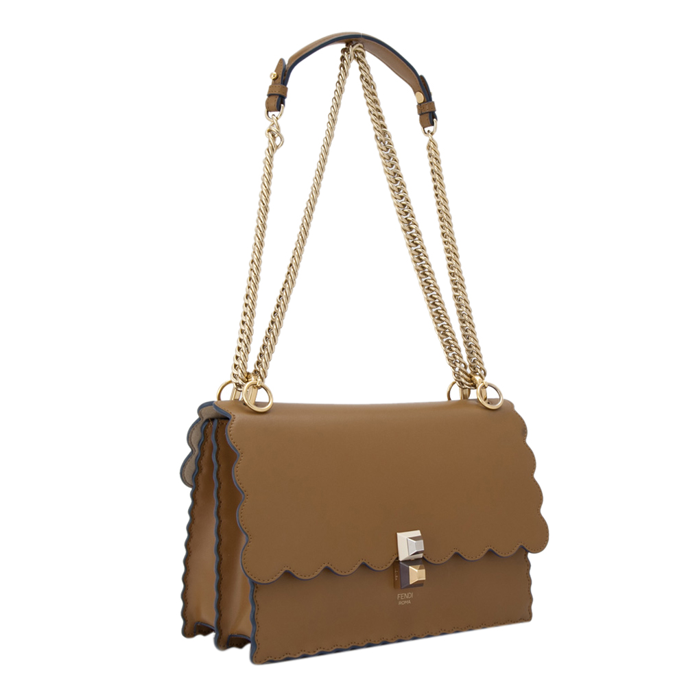 

Fendi Brown Leather Kan I Shoulder Bag
