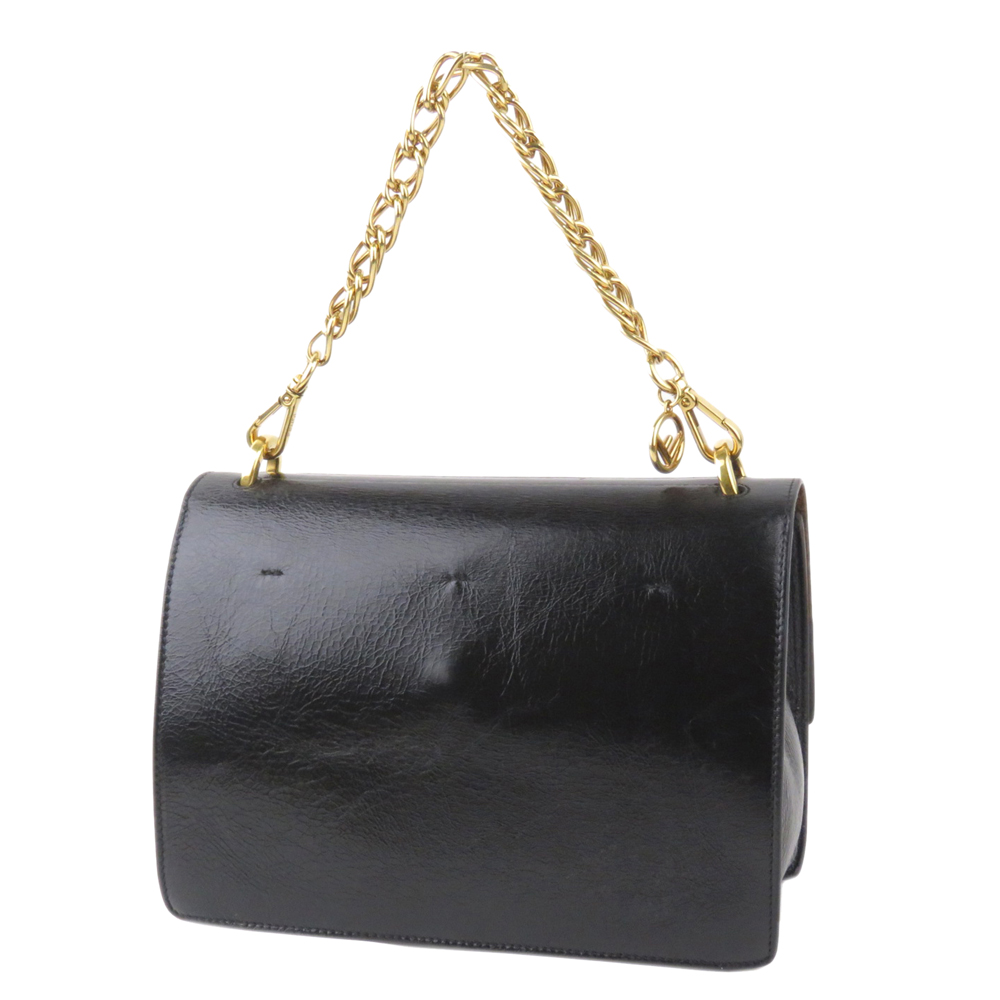 

Fendi Black Leather Kan U Leather Shoulder Bag