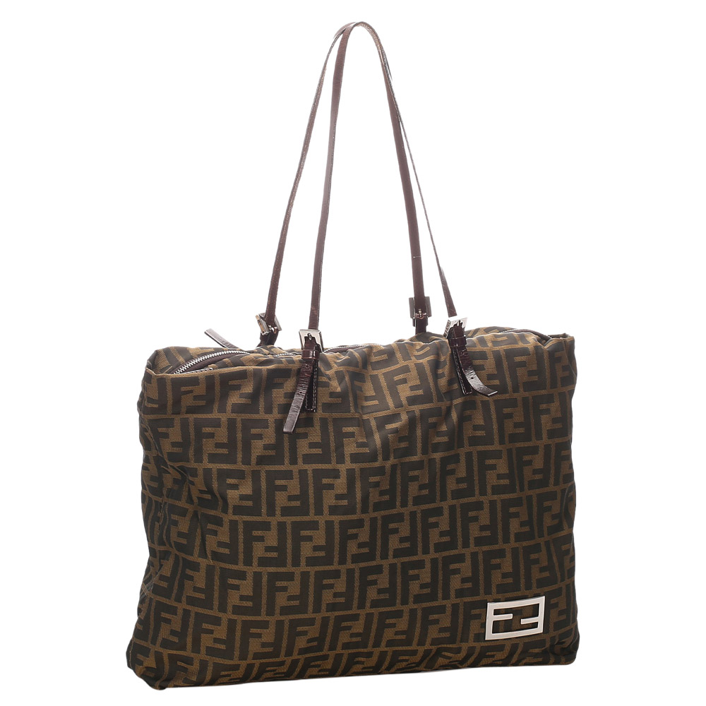 

Fendi Brown Zucca Canvas Tote Bag
