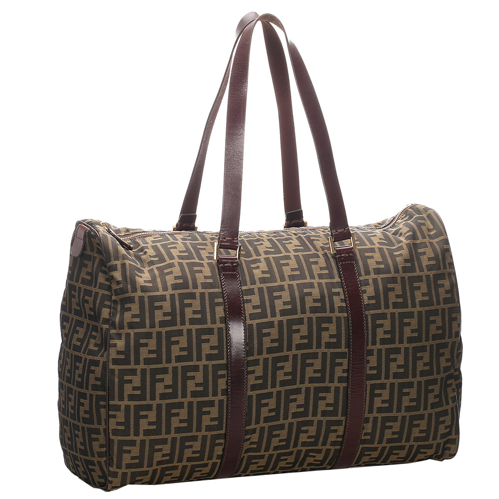 

Fendi Brown Zucca Canvas Travel Bag