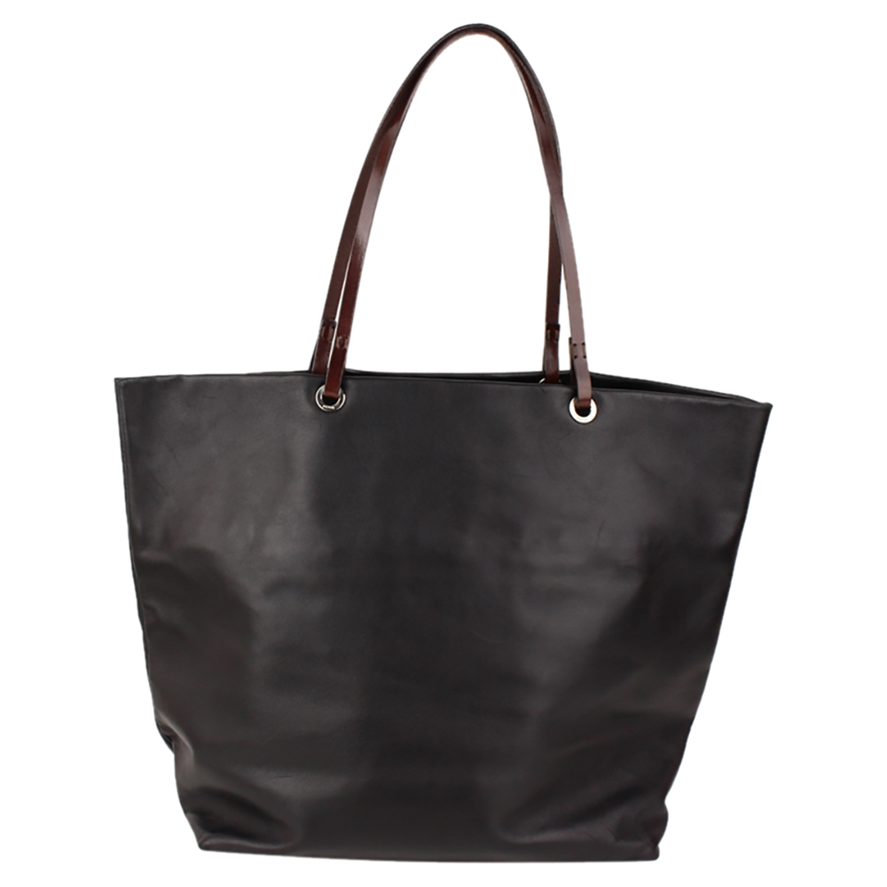 

Fendi Black/Brown Leather Shopper Tote