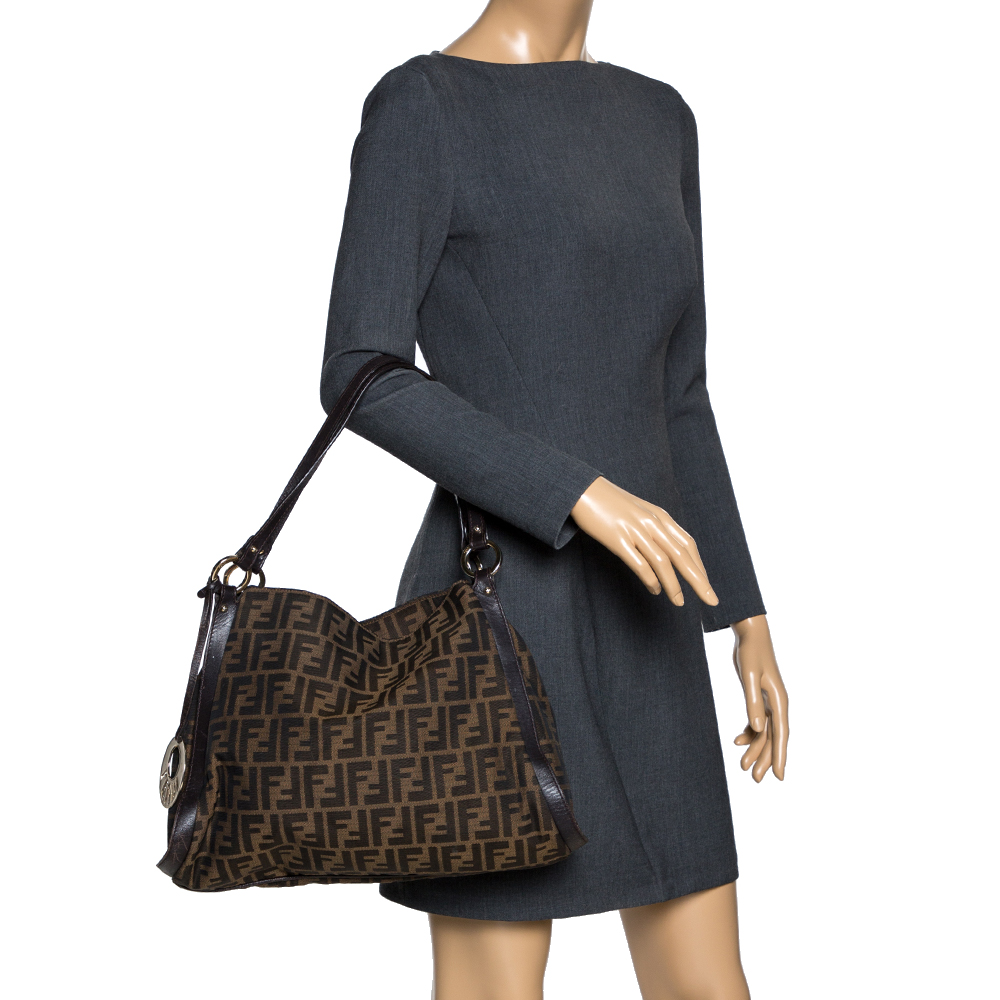 

Fendi Tobacco Zucca Canvas and Leather Chef Tote, Brown