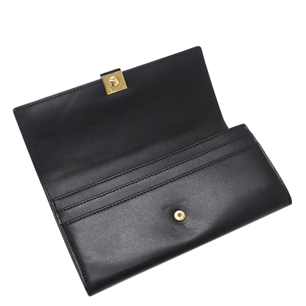 

Fendi Black Leather Continental Wallet