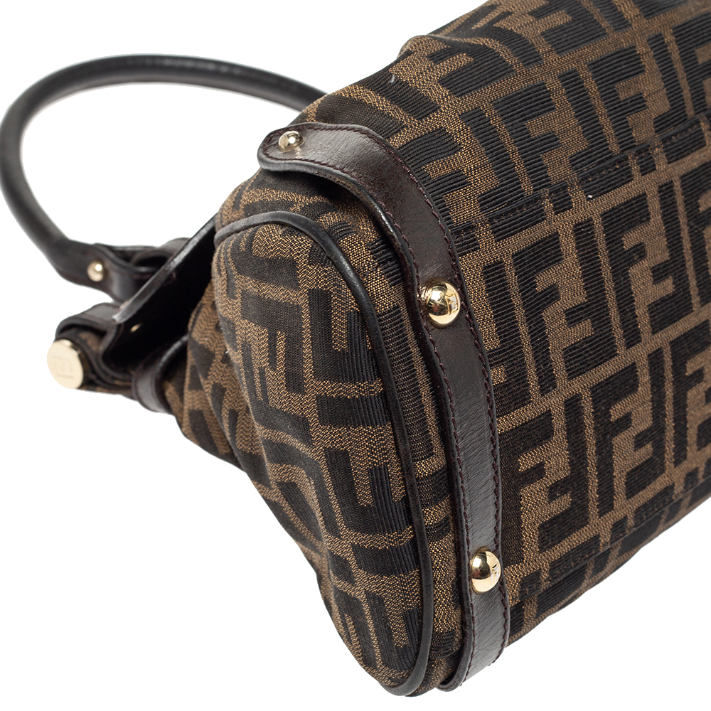 Fendi Tobacco Zucca Canvas and Leather Medium Magic Shoulder Bag Fendi ...