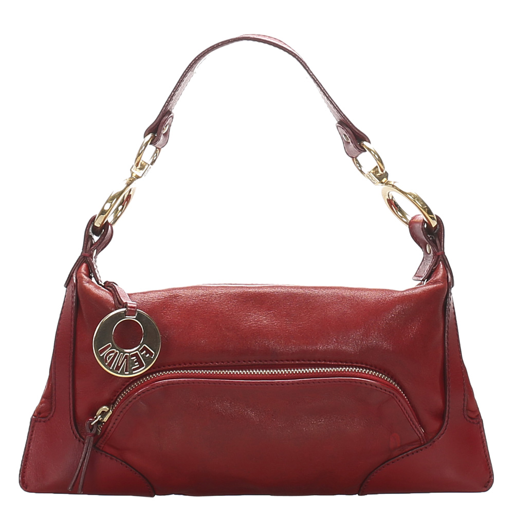 fendi red shoulder bag