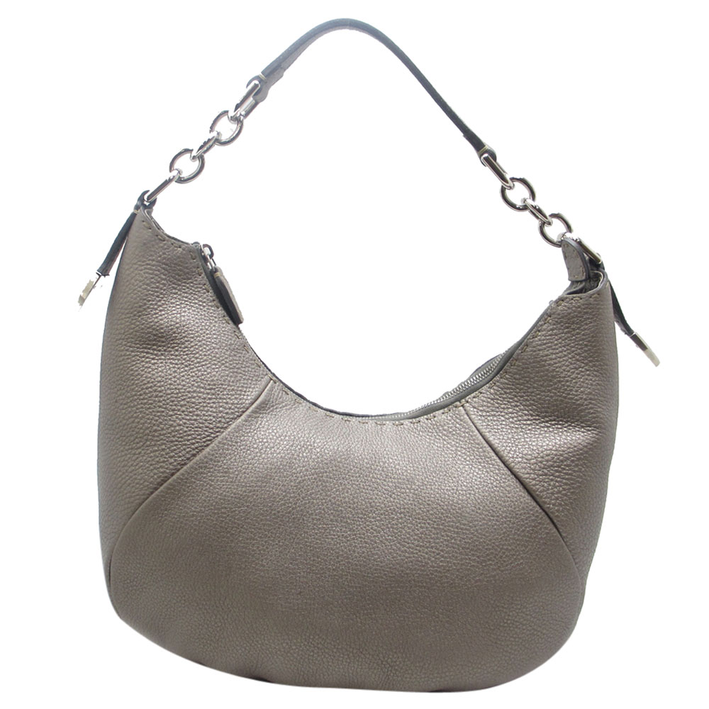 silver leather hobo bag