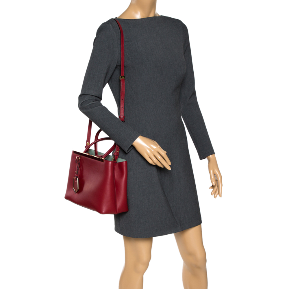 

Fendi Red Leather Mini 2jours Tote