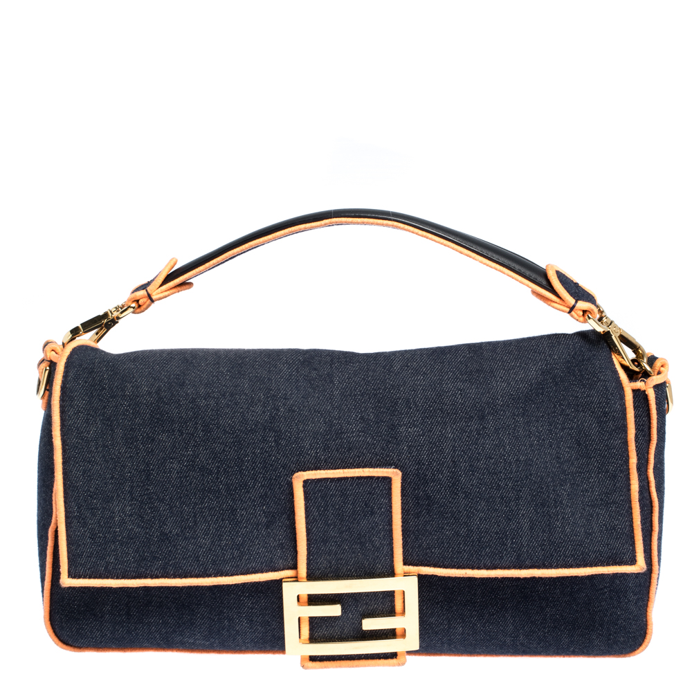 fendi denim baguette