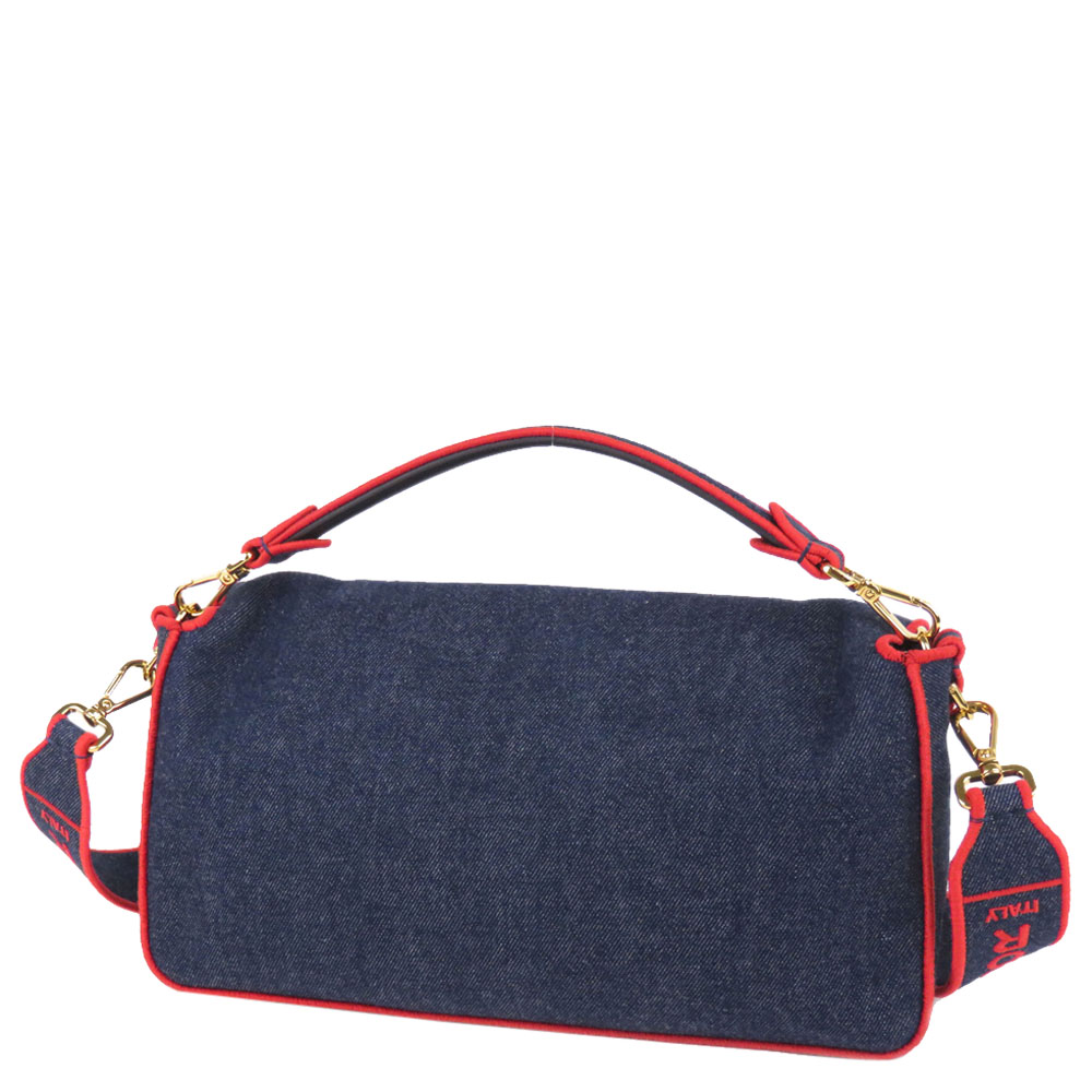 

Fendi Blue Denim Large Baguette Bag