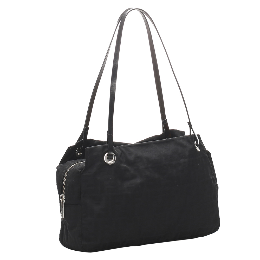 

Fendi Black Zucca Canvas Tote Bag