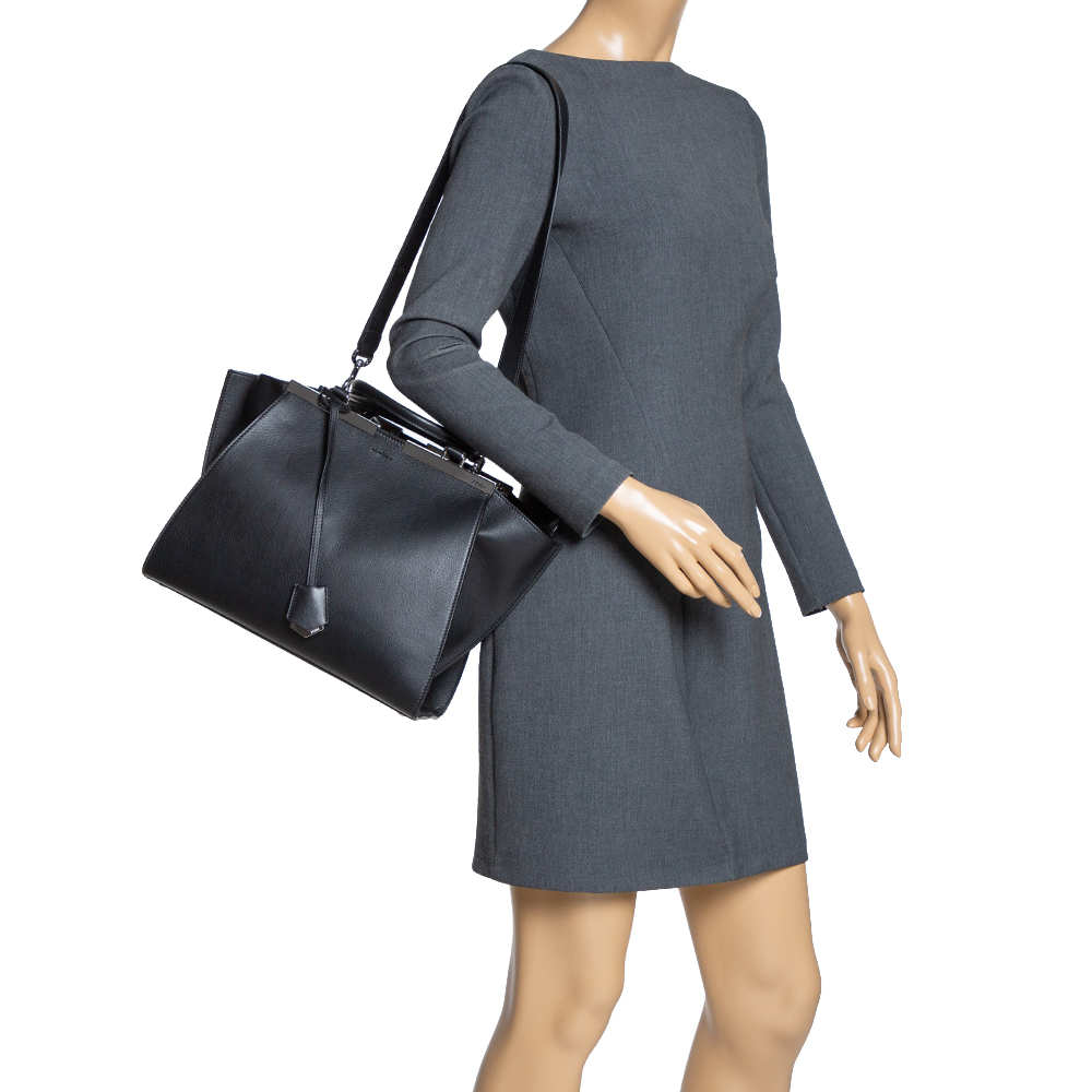 

Fendi Black Leather 3Jours Tote
