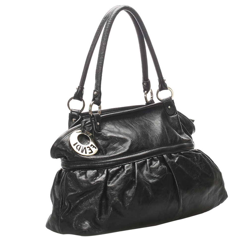 

Fendi Black Leather Chef Shoulder Bag