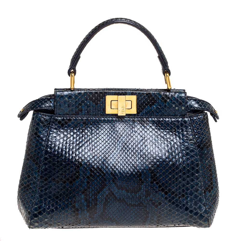 fendi peekaboo snakeskin
