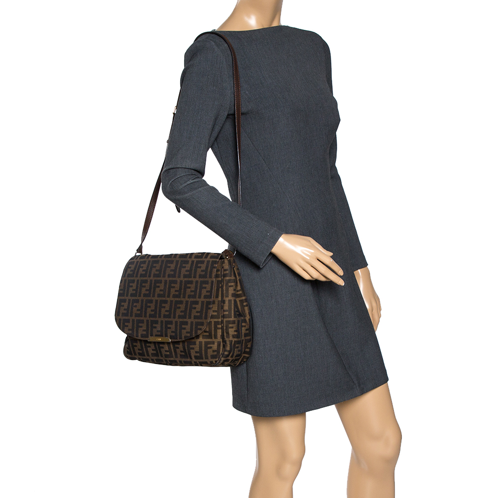 

Fendi Tobacco Zucca Canvas and Leather Crossbody Bag, Brown