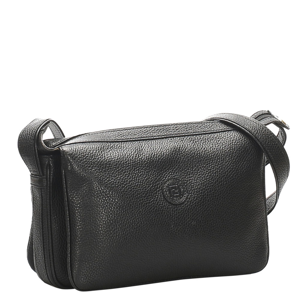 

Fendi Black Leather Shoulder Bag
