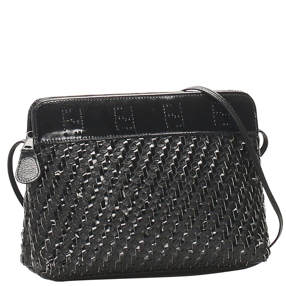 

Fendi Black Leather Shoulder Bag