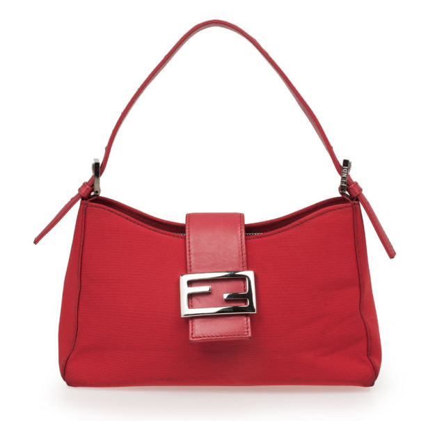 Fendi Red Mini Baguette Bag