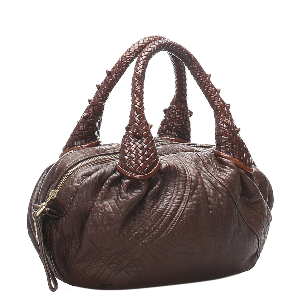 

Fendi Brown Leather Spy Hobo