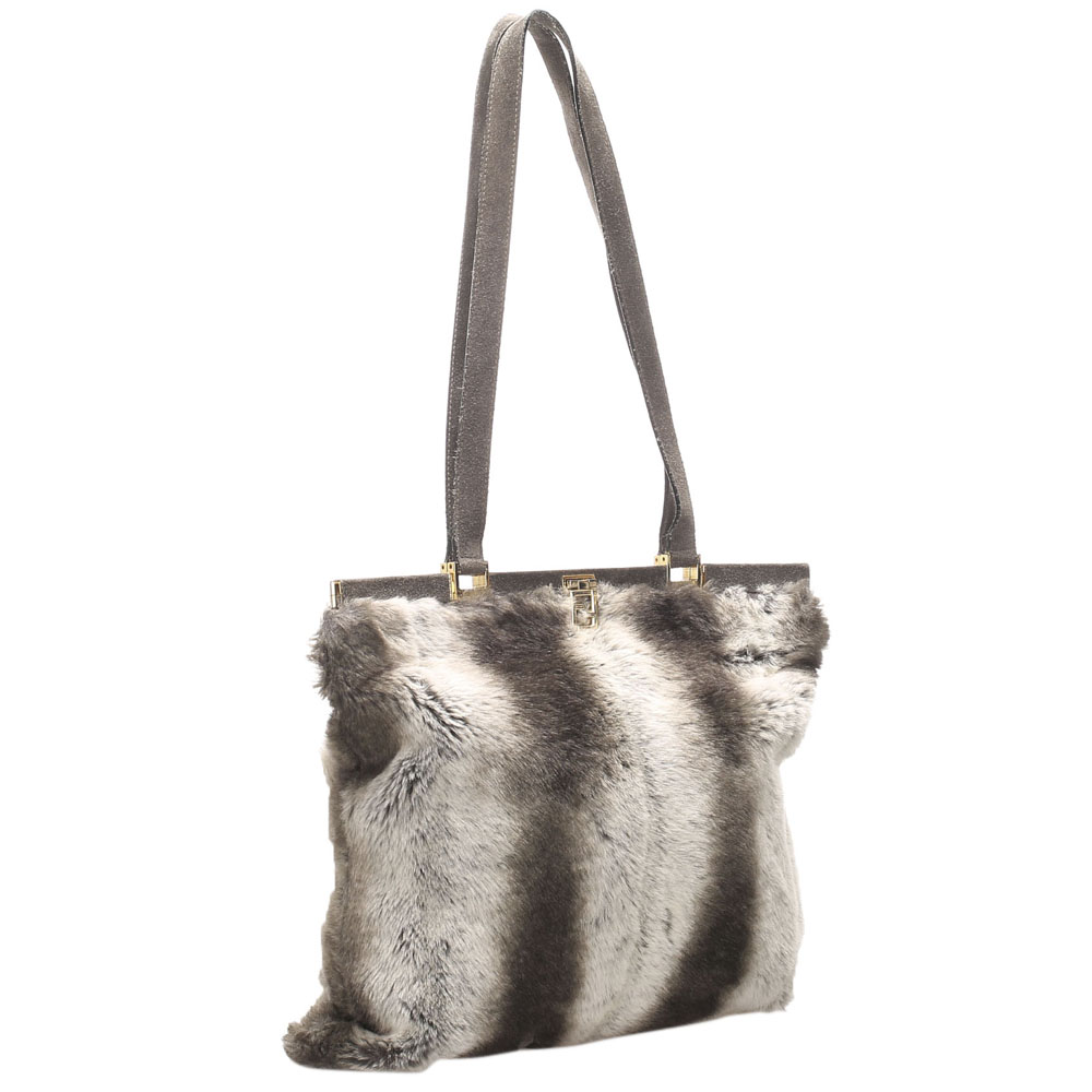 

Fendi Black/White Fur Tote Bag