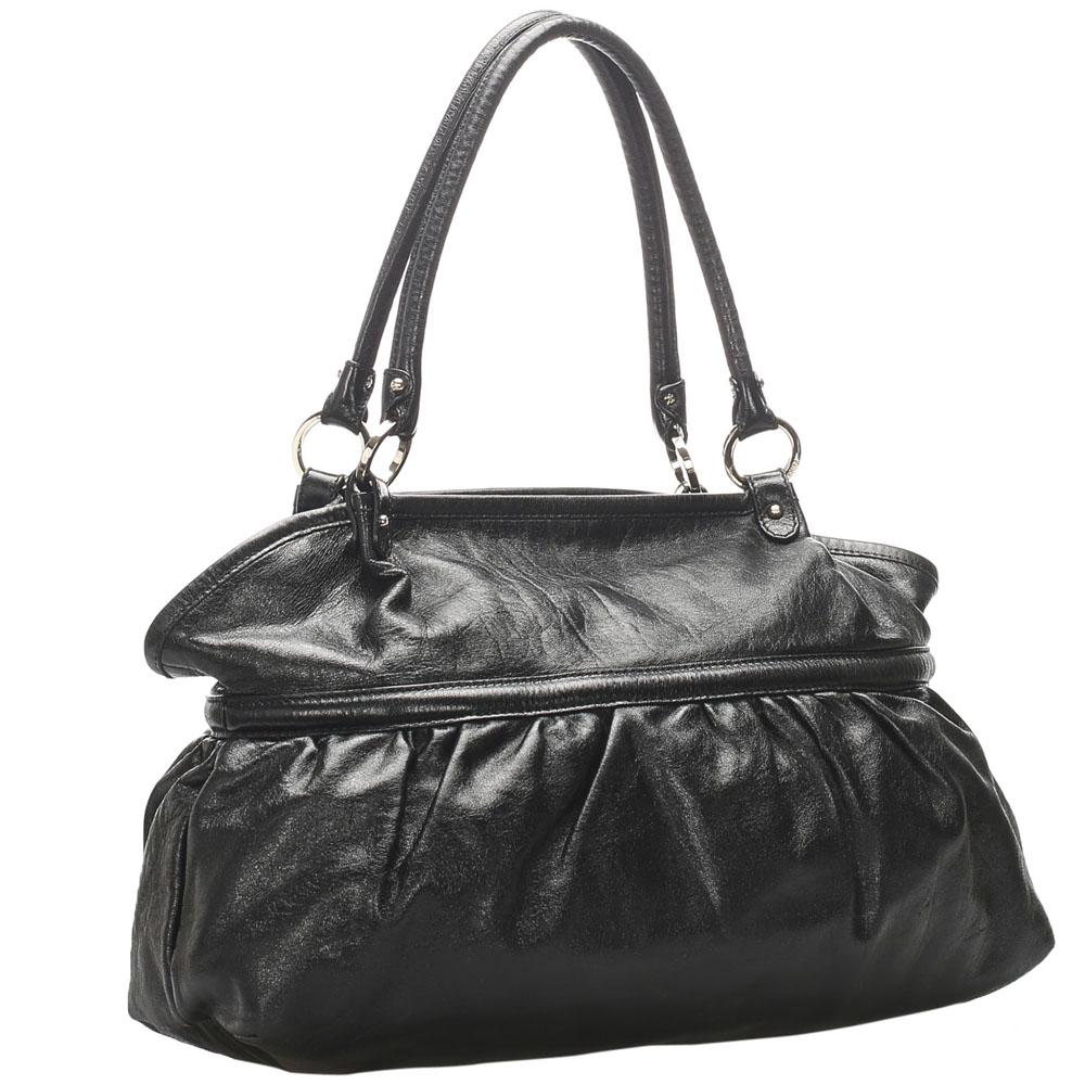 

Fendi Black Leather Chef Tote Bag