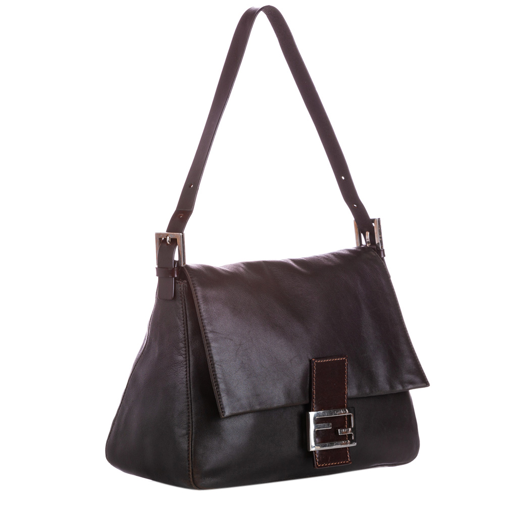 

Fendi Black Leather Mamma Forever Shoulder Bag