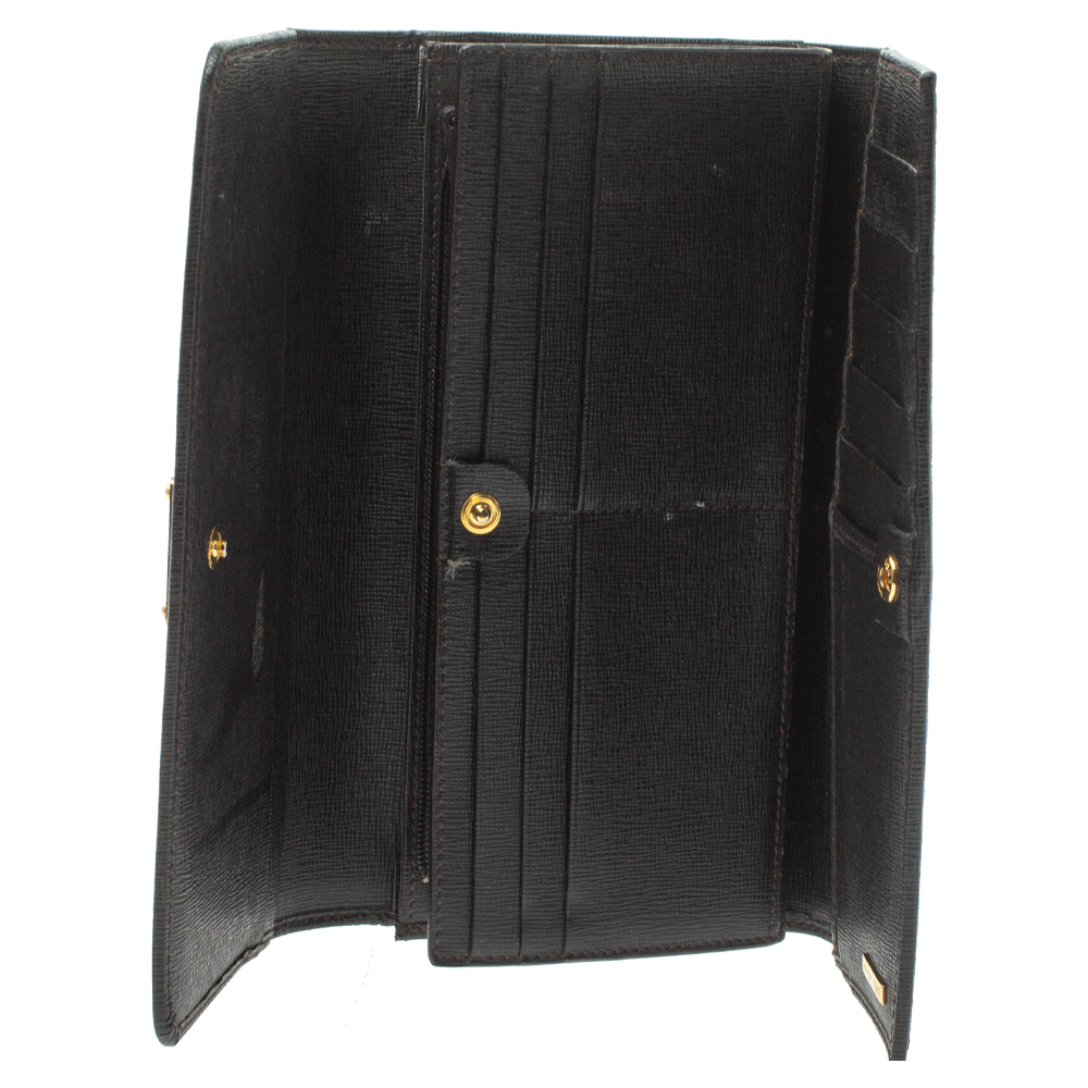 

Fendi Tobacco Zucca Coated Canvas and Leather Continental Wallet, Brown