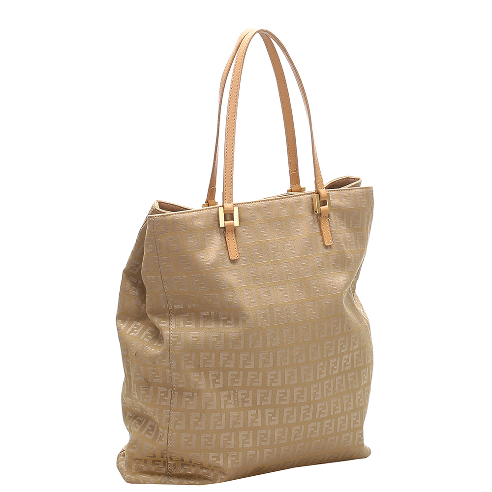 

Fendi Brown Monogram Canvas Zucchino Bag, Beige