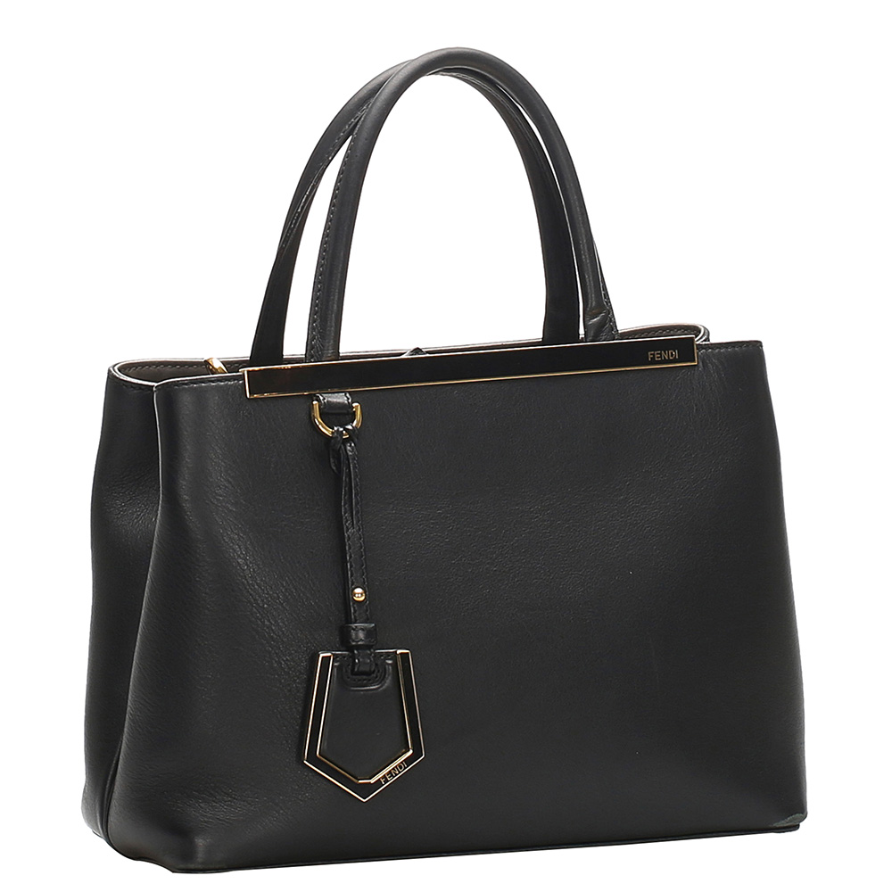 

Fendi Black Leather 2Jours Petite Bag