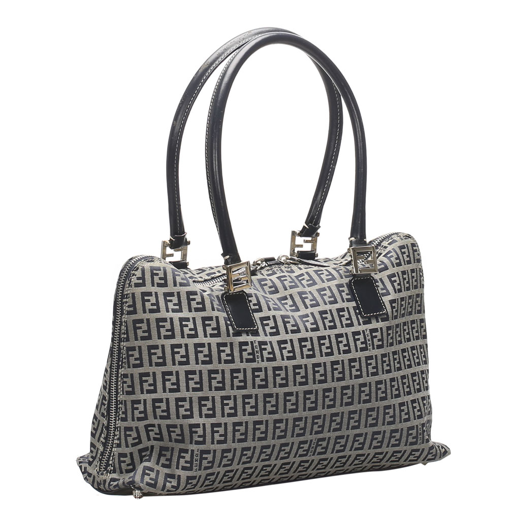 

Fendi Zucchino Canvas Bag, Blue