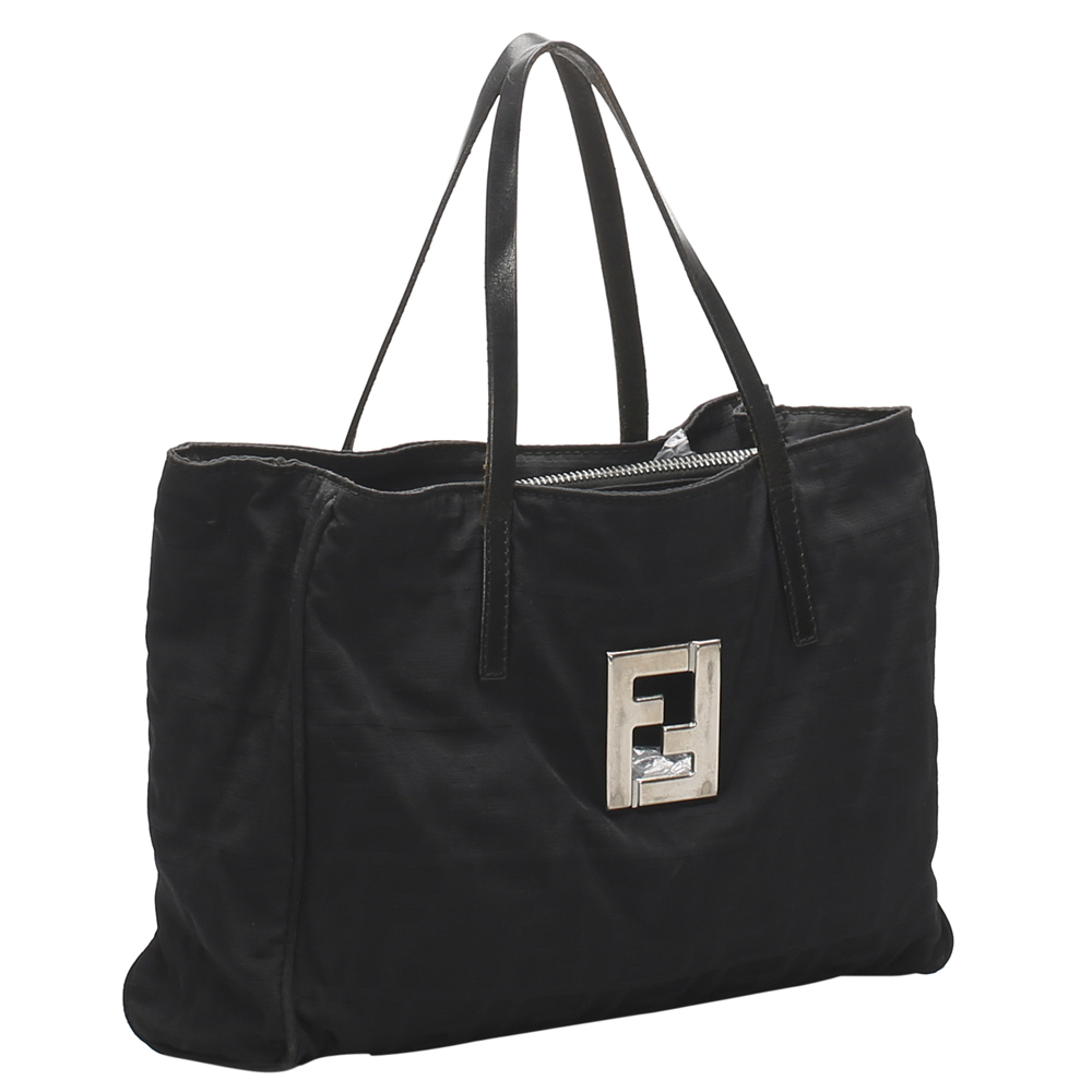 

Fendi Black Nylon Zucca Bag
