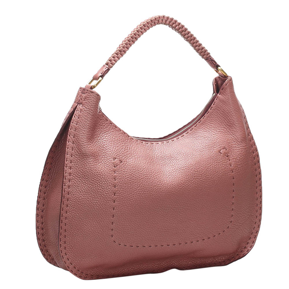 

Fendi Pink Leather Selleria Bag