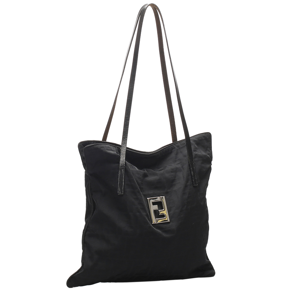 

Fendi Black Canvas Zucca Bag