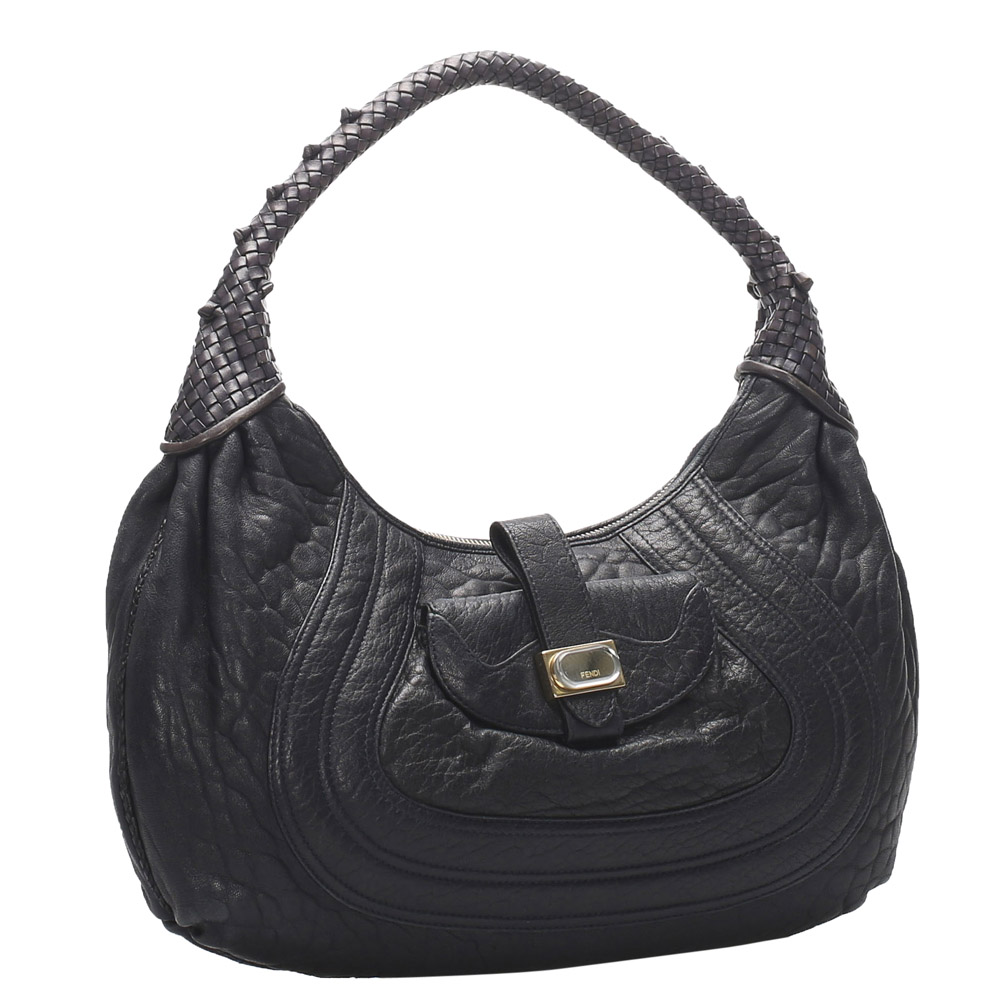 

Fendi Black Leather Spy Hobo bag