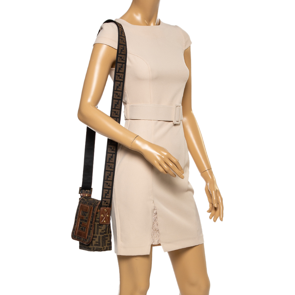 

Fendi Tobacco Zucca Canvas and Leather Crossbody Bag, Brown