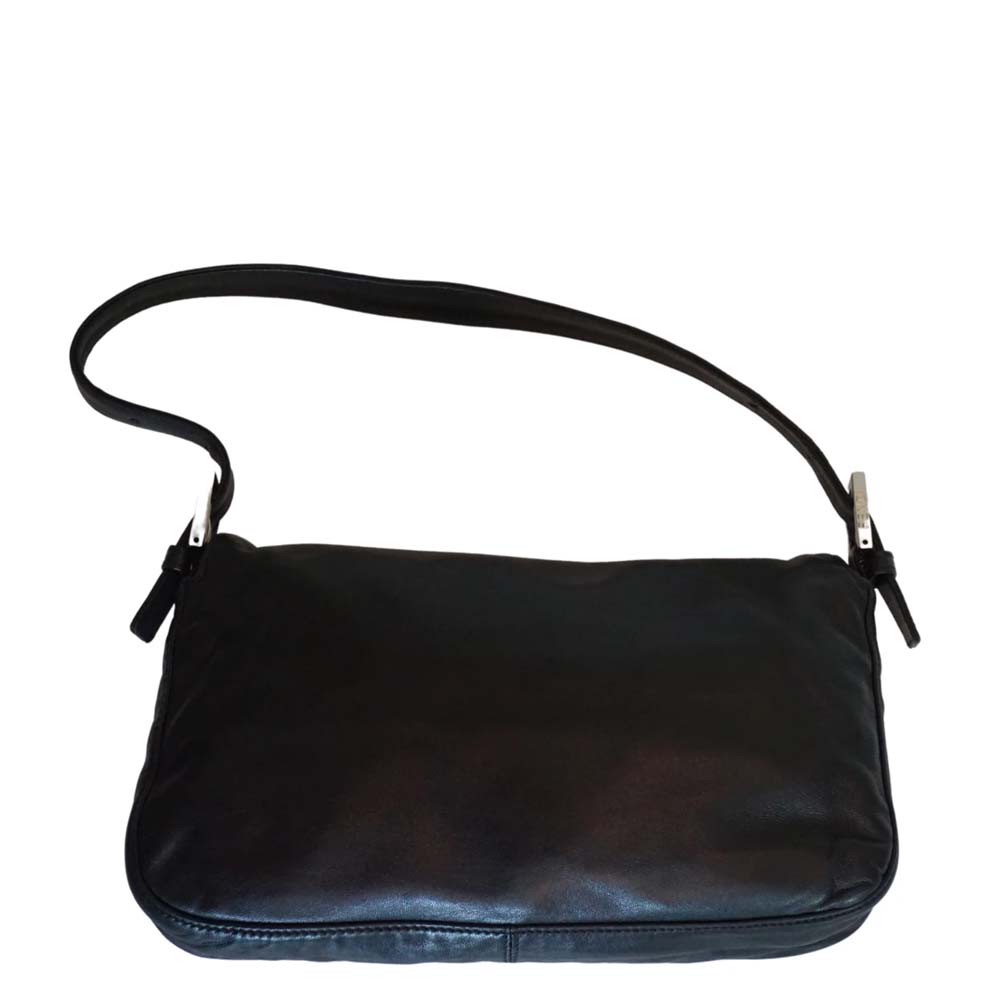 

Fendi Black Leather Baguette Bag