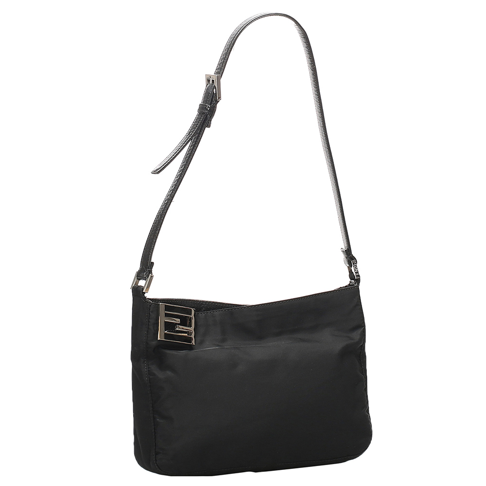 

Fendi Black Canvas Shoulder Bag