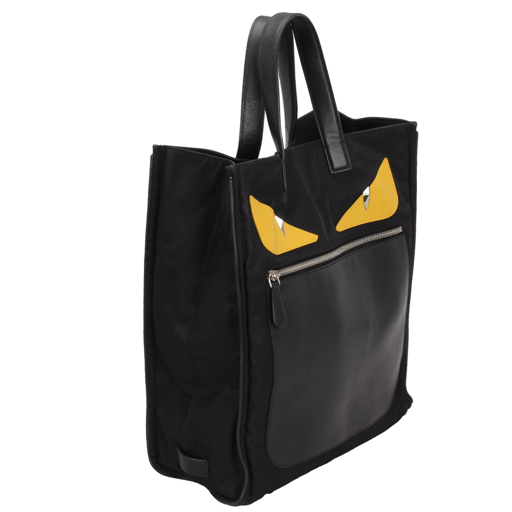 

Fendi Black Nylon Monster Tote
