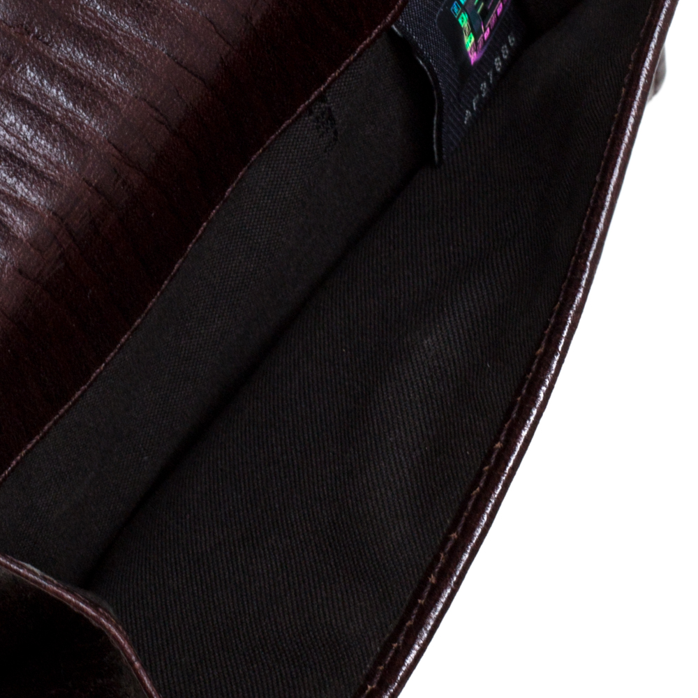 

Fendi Tobacco Zucca Canvas and Leather Compact Wallet, Brown