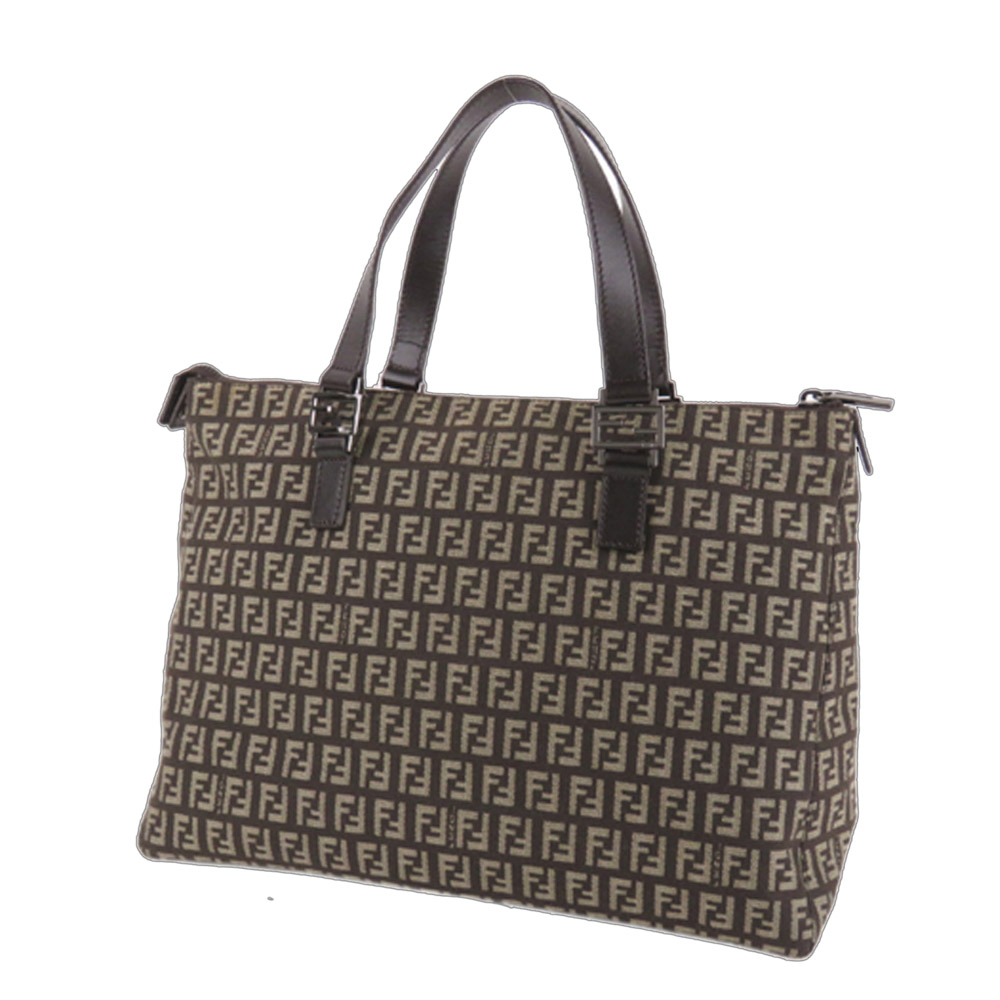 

Fendi Brown Zucca Canvas Tote Bag