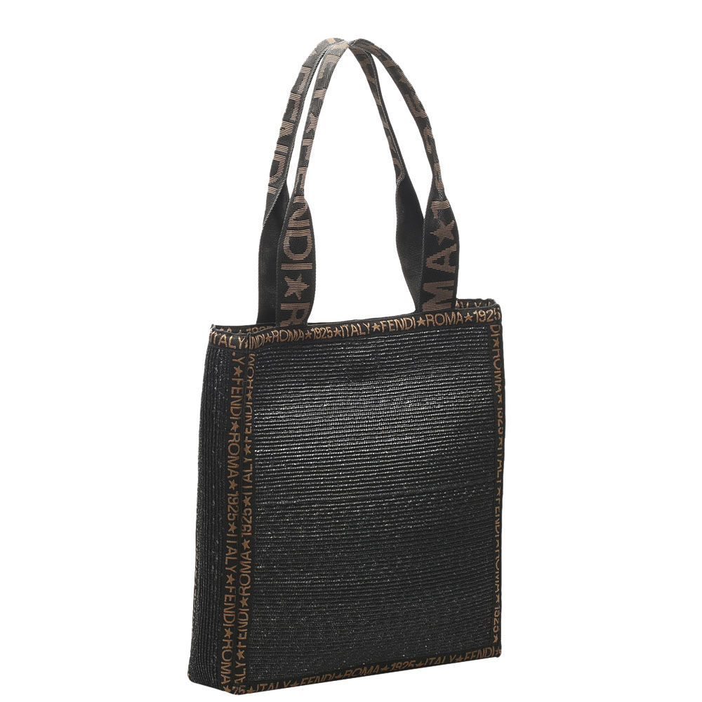 

Fendi Black/Brown Raffia Tote Bag