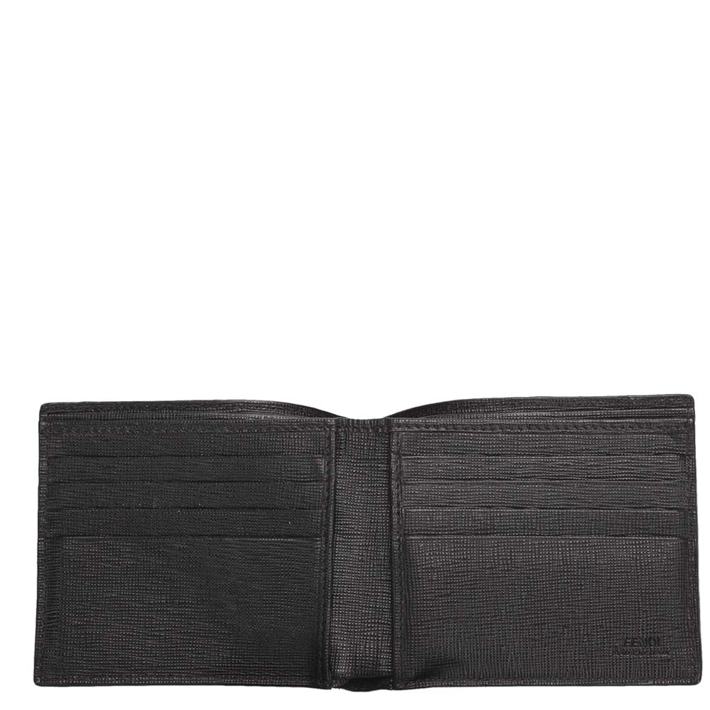 

Fendi Brown Zucca Canvas Bifold Wallet, Black