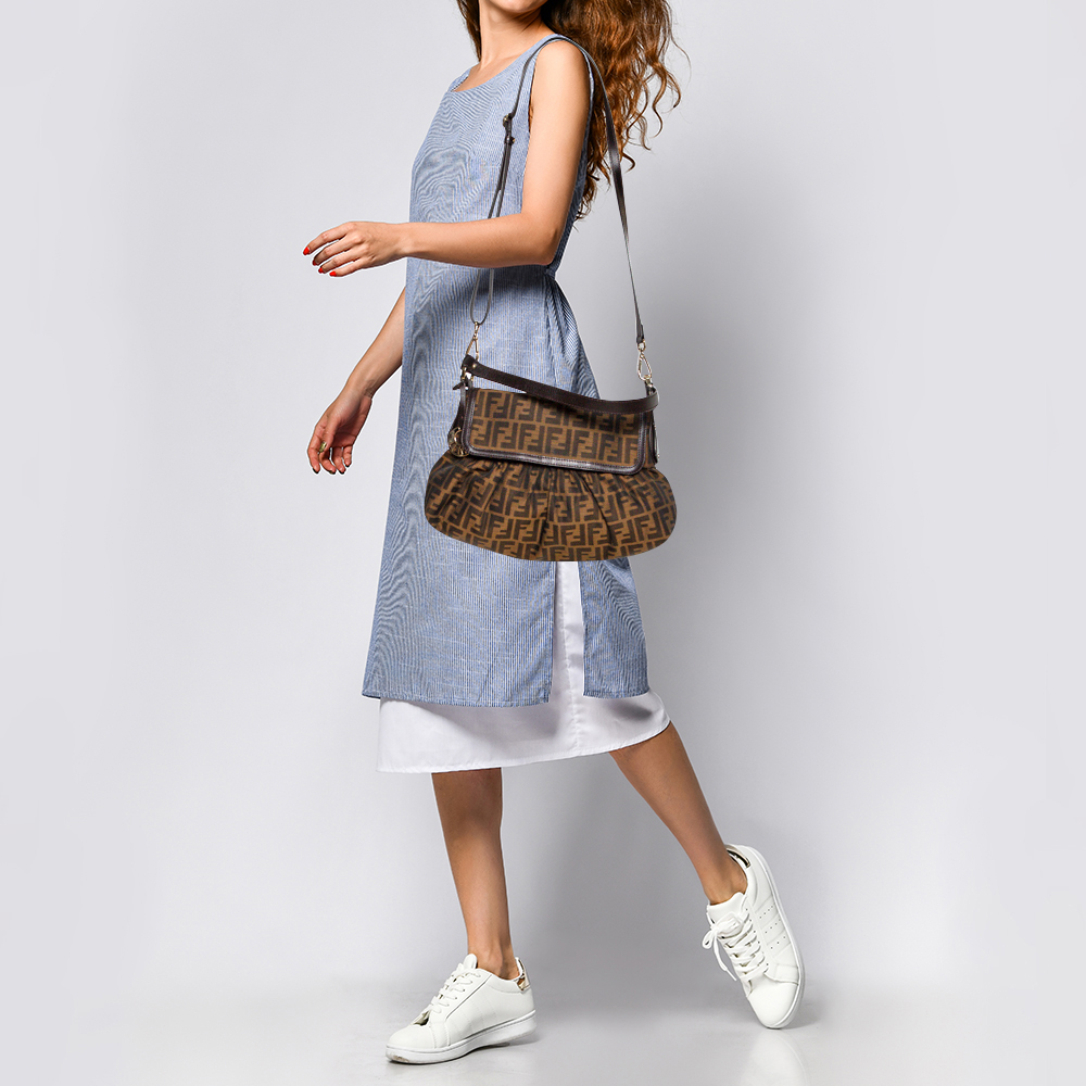 

Fendi Tobacco Zucca Canvas Chef Shoulder Bag, Brown
