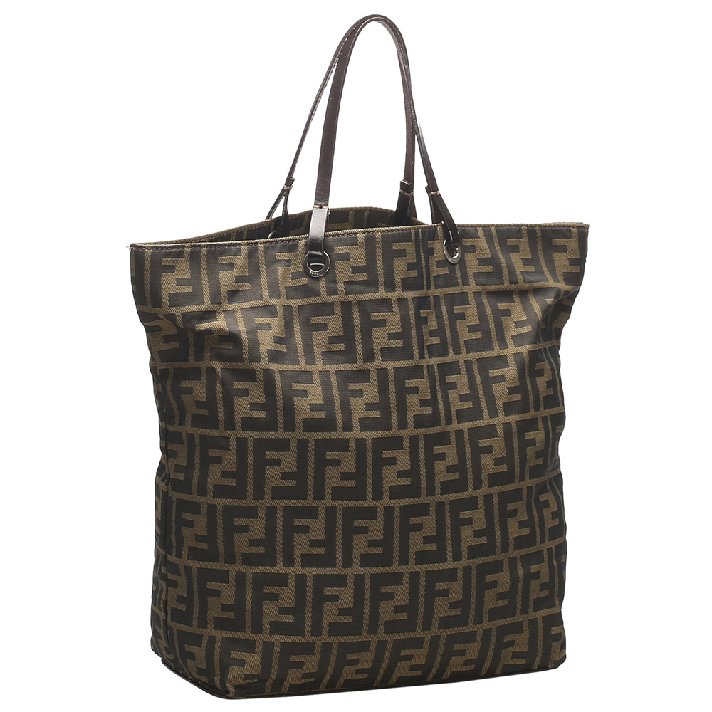 

Fendi Brown Zucca Canvas Tote Bag