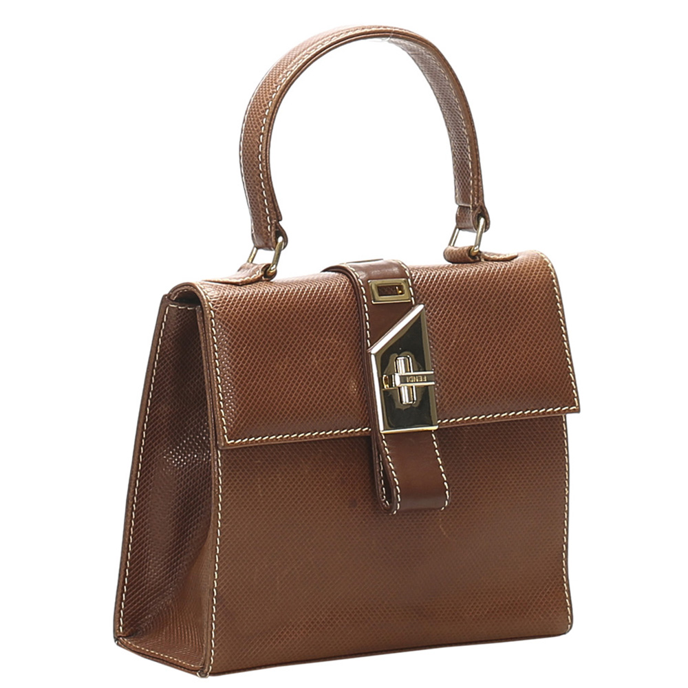 

Fendi Brown Leather Satchel
