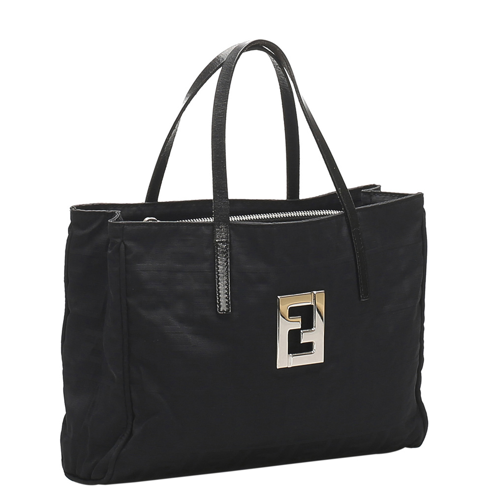 

Fendi Black Zucca Canvas Tote