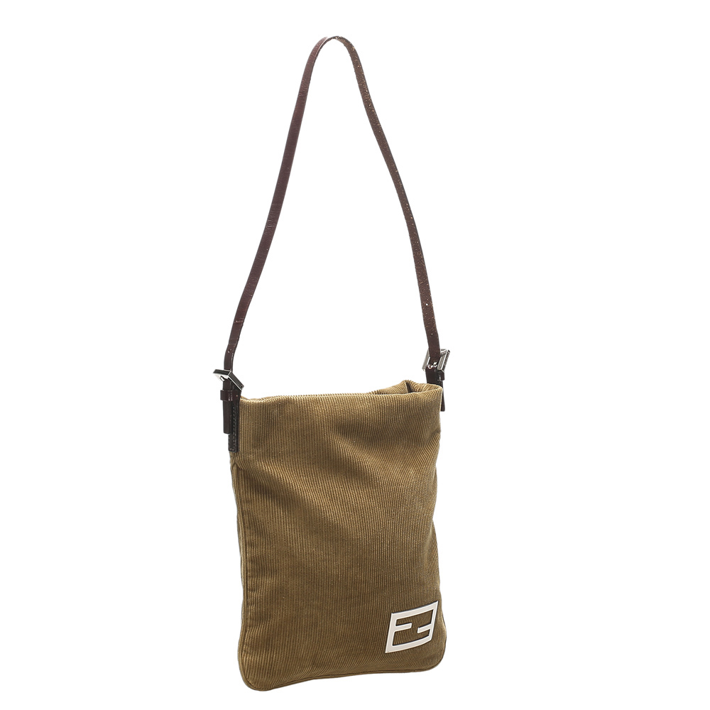 

Fendi Brown Fabric Corduroy Bag