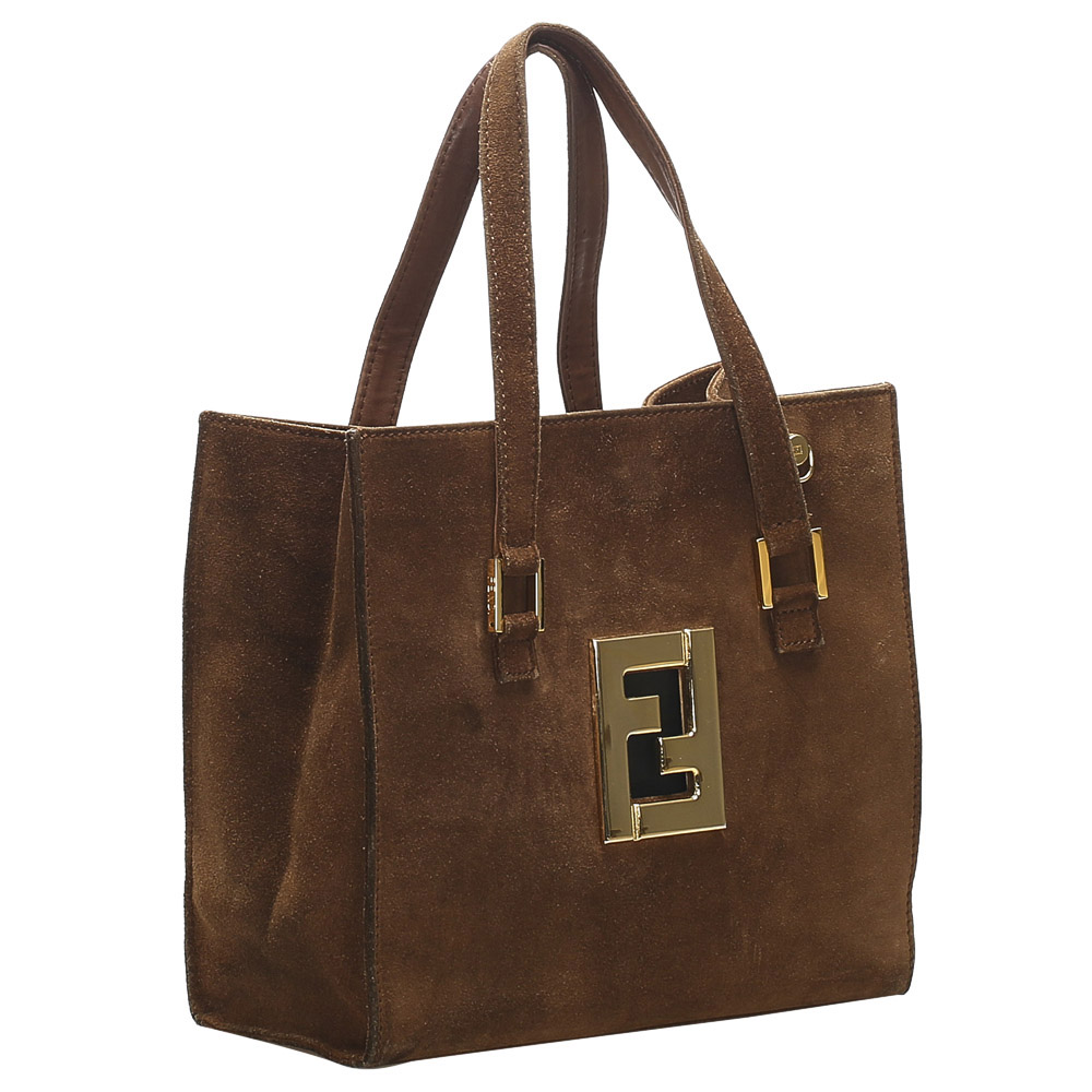 

Fendi Brown Suede Vintage Tote Bag