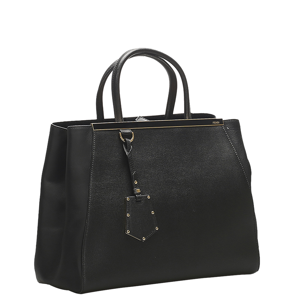 

Fendi Black Leather 2Jours Satchel bag