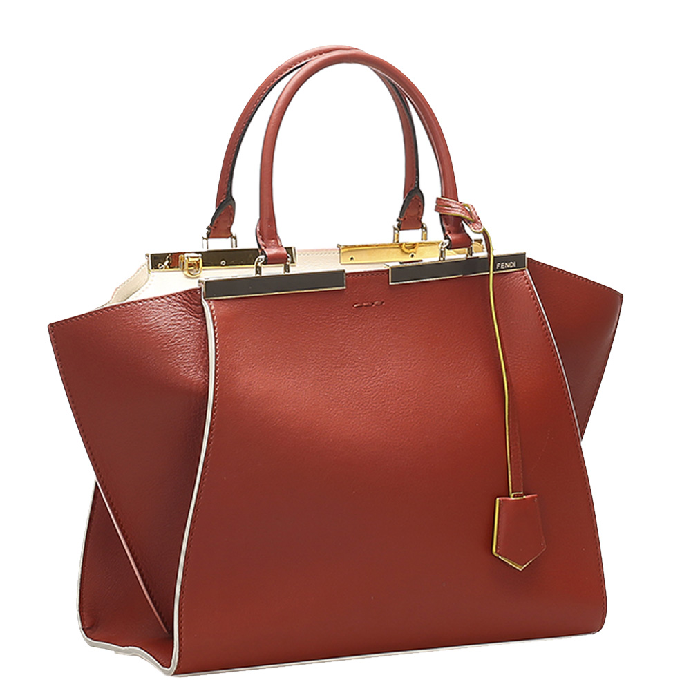

Fendi Red Leather 3Jours Satchel Bag