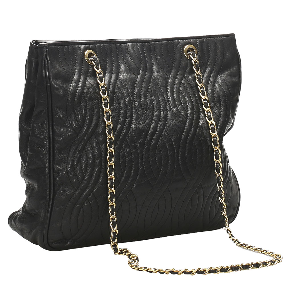 

Fendi Black Quilted Leather Tote Bag